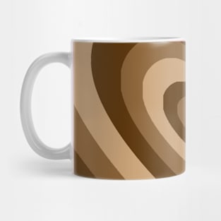 brown retro  heart Mug